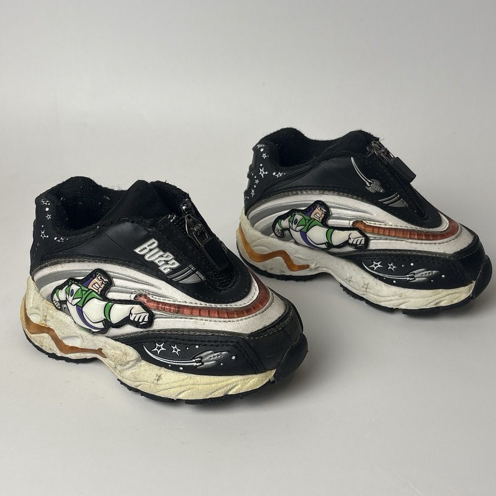 Vintage Disney Buzz Lightyear Star Command Light-up Shoes Toy Story Size 5 RARE